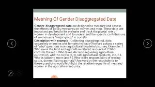 II BCA Gender Equity Part2  Gender Disaggragated Data GDD Gender equity