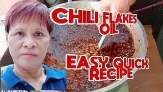 EASY QUICK RECIPE!!! HOW TO MAKE CHILI FLAKES OIL WITH GARLIC/EASY 5 MINUTES CHILI OIL.