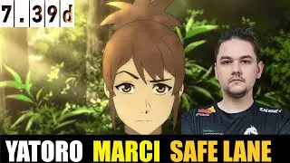 🤯YATORO [MARCI] SAFE LANE 7.39D - DOTA 2 HIGHEST MMR MATCH #dota2    #dota2highlights #yatorodota2