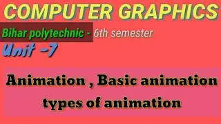 computer graphics | 6th semester | Unit-7 | Animation | basic animation | types of animation