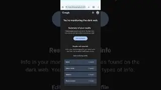 Don&rsquo;t Ignore! Check Your Dark Web Report with Google 🔍. #google #darkweb #leaked #tech #smartphone