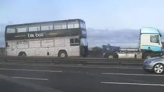 BIA BUS OLYMPIAN ON TOW ON M6,BESCOT 161214
