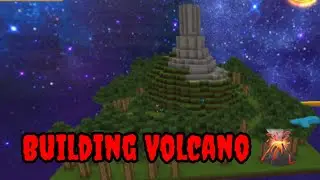 Building Volcano 🌋 in Skyblock!!!