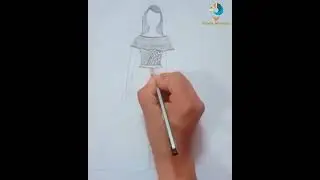 DRAWING A BEAUTIFUL GIRL DRESS | MANDALA ART | PENCIL SKETCH | ZENTANGLE ART | VAANU DRAWING | DRAW