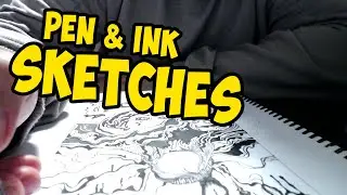 Sketching and Inking (Pen and Indian ink brush pen) - #DNS