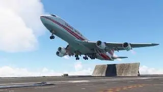 Impossible Takeoff! Boeing 747 Trans World Airlines Blasts Off from Aircraft Carrier!