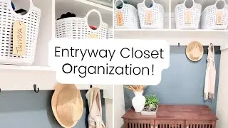 Entryway Closet Organization! Dollarama Bins, Accent Wall, Shoe  Storage Solutions