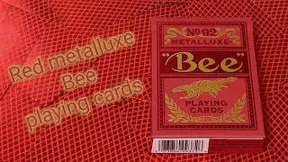 Daily deck review day 199 - Red Bee Metalluxe playing cards
