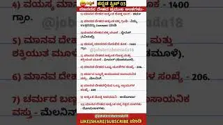 🤔|Kannada GK for competitive Exams|KPSC KEA FDA SDA Important Questions|Kannada GK Quiz|Daily Quiz|
