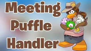 CLUB PENGUIN: MEETING PUFFLE HANDLER DURING THE PUFFLE PARTY 2015