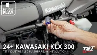 Как установить реле светодиодной указателя поворота на Kawasaki KLX 300 2024+ от TST Industries