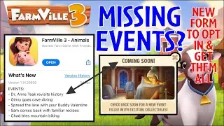 Farmville 3 missing Events and what to do to get them on your farm.