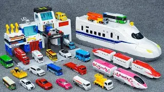 ぐるっと変形!パトカ一トミカを一気に出動!DXポリスステ一ショントミカ警察署が音声サイレンと一緒に回転、緊急手動モ一ドに!Tomica Police Station Collection ASMR