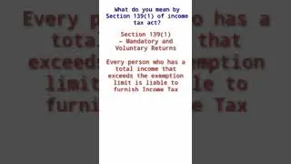 Section 139 (1) of Income Tax Act [#shorts]