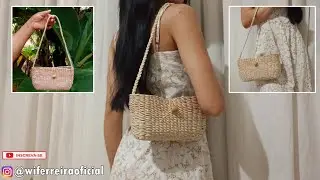 Como fazer bolsa de ombro com fibra de bananeira! (passo a passo)