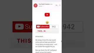 congratulations mail received from YouTube for completing 1000 subscriber #shorts #monetise