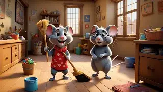 Two Tidy Mice Sweep the Room | Fun Action Song for Kids | Preschool Educational Video
