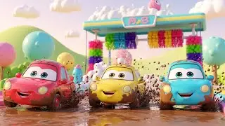 Splash & Shine! Muddy Cars Zoom to the Car Wash 🚗🧼 | Fun Kids Nursery Rhymes