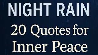 🌙 Relaxing Night Rain with 20 Calming Quotes for Inner Peace & Sleep