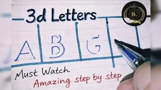 How to write 3d shadow letters | Capital letters in 3d shadow lettering | @BeautifulCalligraphy66