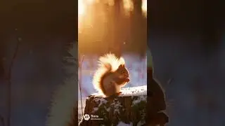 #squirrel #sora2 #animalshorts #animals #cute #peaceful #forest #winter