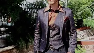 Brown brocade rock fashion party blazer Model 2896 Ottavio Nuccio Gala