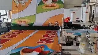 Automatic flag sewing machine #flags