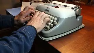1959 Adler Primus typewriter at work