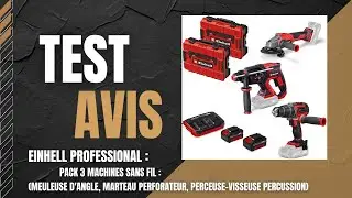 🥇 6 - Einhell - Pack : Meuleuse d'angle, Marteau perforateur, Perceuse-visseuse - Test & Avis (2025)