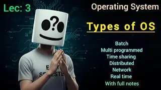 Types of Operating System | Batch, Multiprogrammed, Time Sharing, Distributed, Network & Real Time 
