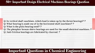 MCQ Questions Design Electrical Machines Bearings with Answers