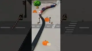 Pumpkin is falling from the sky near the train track and the train is approaching fast USA