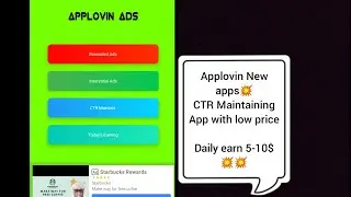 Applovin CTR maintain Apps💥।। OTO adds veiw।। Earn Daily 5-10$।।