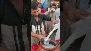 Afghani Lassi making in Clay Pot 👌 #lassilover #yummy  #foryou #shorts #shortsfeed #youtubeshorts