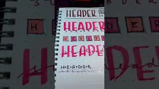 Header and Subheader Notetaking Ideas