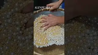 pearls polish process daily work #pearls #pearl #southseapearls #pearljewelry #pearllove #shorts