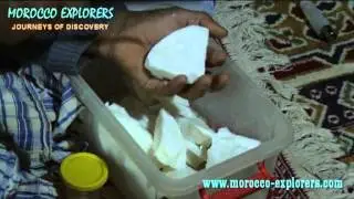 Morocco traditional method of crushing lump sugar - A Desert Village in the Sahara