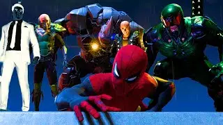 Spiderman vs Sinister 6 Bosses Epic Fight Scene