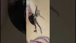 Illustration drawn with pencil and graphite. The darkness is painted with ink
