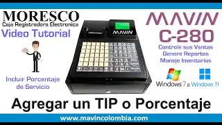 Como incluir el Servicio en recibo de caja registradora Mavin C-280?