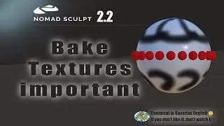 Nomad Sculpt - Bake Textures - baking - important - UV - one single mesh (V2.2-27.3.2025) Tutorial