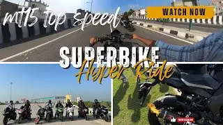Superbike Hyper Ride 🚀 ,mt15 top speed check 5th gear ⚙️ 