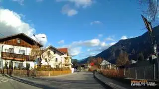 A: Marktgemeinde Jenbach. Bezirk Schwaz. Fahrt durch den Ort. Dezember 2016