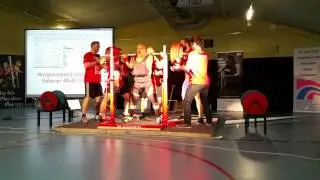 John Alan Reese 300 kg Kneb&oslash;y Uoffisiell Norgesrekord utstyrsfritt veteran 40-49 120+