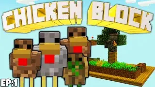 [MCPE Chicken Block] Ep:1 - A New Beggining! Minecraft Bedrock Edition