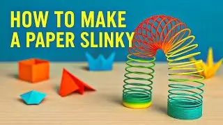 MADE A PAPER SLINKY THAT ACTUALLY WORKS! (ODDLY SATISFYING) | EASY ORIGAMI