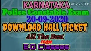 karnataka police constable exam Hallticket 2020,How to download Ksp hallticket,How to download.