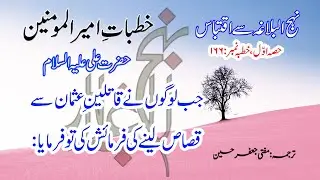 Khutba No.166 | Log Qisas Chahte Thay, Imam Ali (A.S) Nahi... Kyun?