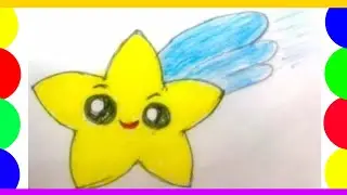how to draw a shooting star step by step | How to draw shooting start super easy