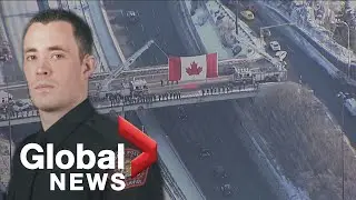 Sgt. Andrew Harnett procession: Calgary police escort body of fallen officer to funeral home | FULL